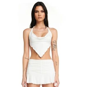 I Am Gia White Circe Top